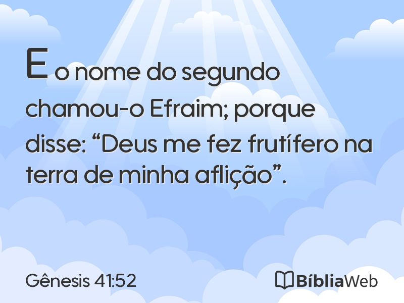 Gênesis 41:52 em imagem para compartilhar