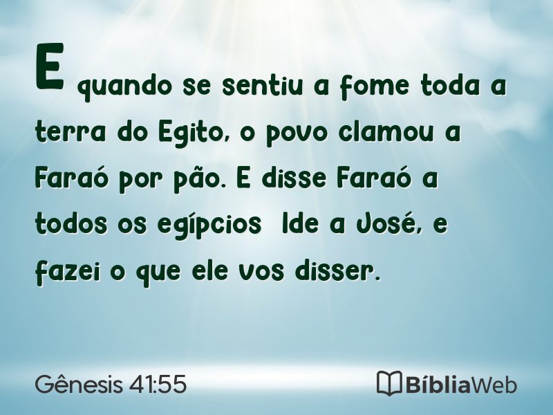 Gênesis 41:55 em imagem para compartilhar