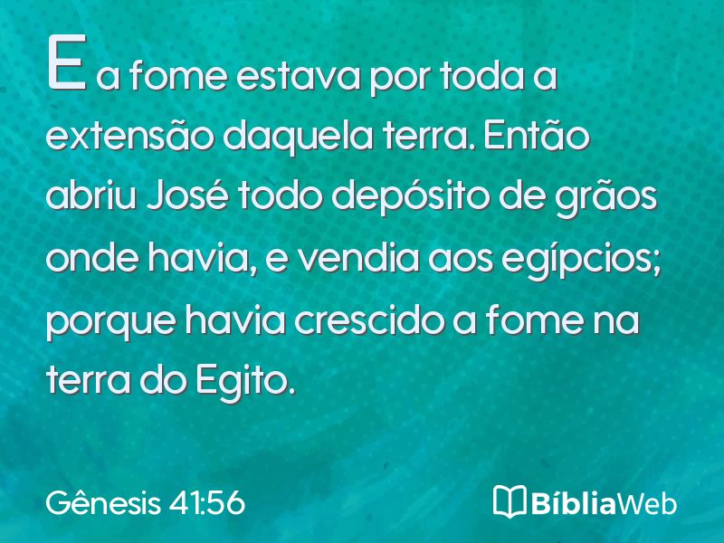 Gênesis 41:56 em imagem para compartilhar