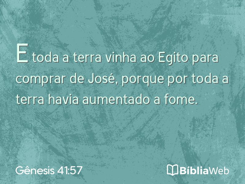 Gênesis 41:57 em imagem para compartilhar