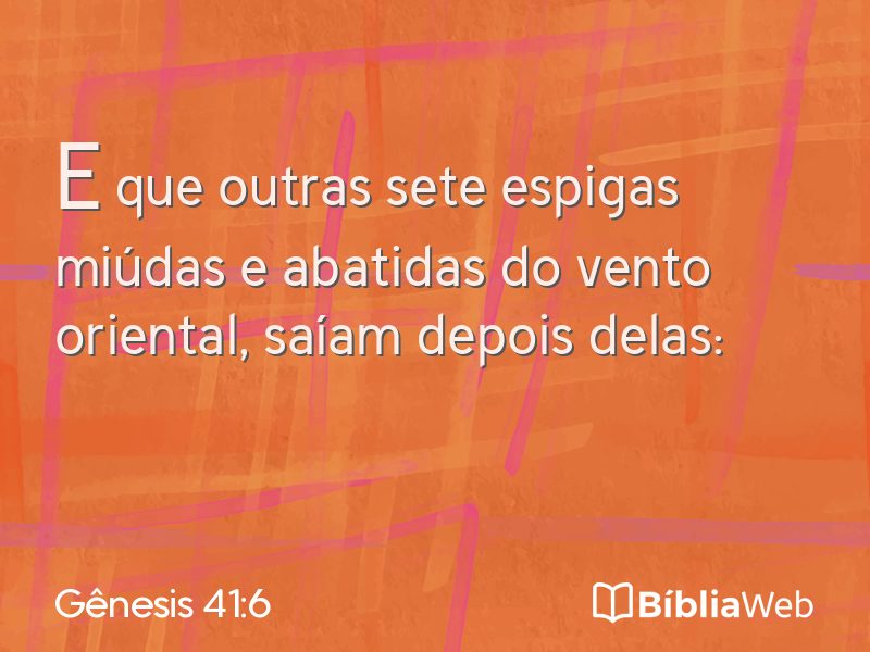 Gênesis 41:6 em imagem para compartilhar