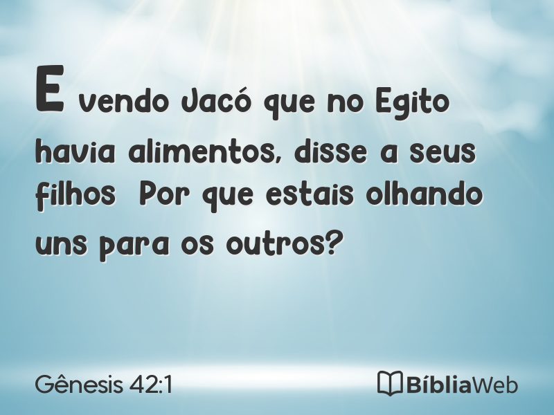 Gênesis 42:1 em imagem para compartilhar