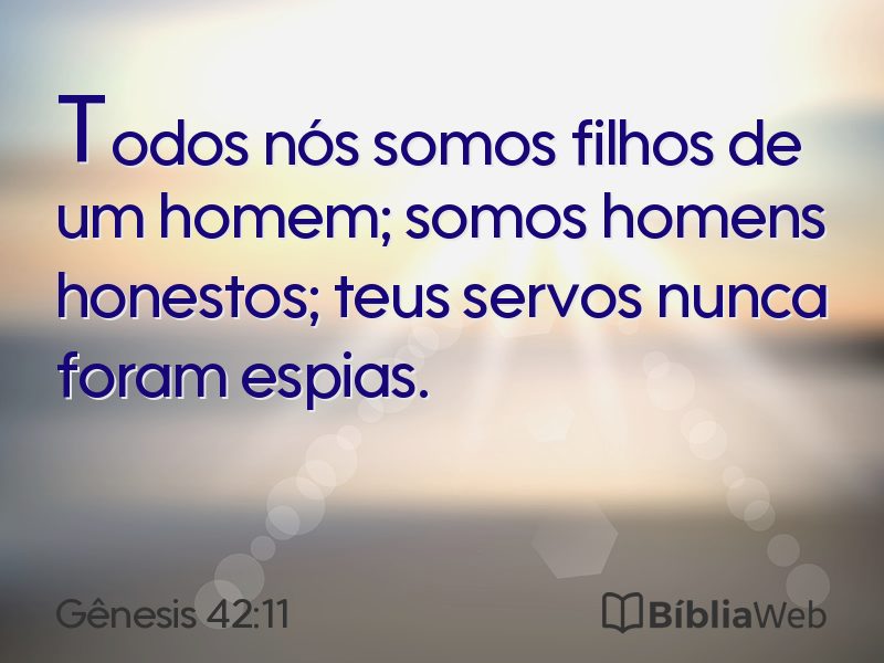 Gênesis 42:11 em imagem para compartilhar
