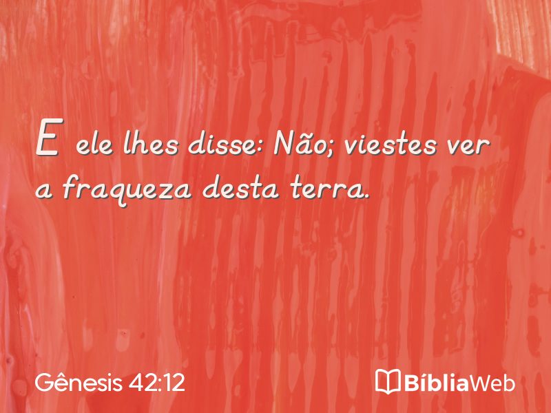 Gênesis 42:12 em imagem para compartilhar