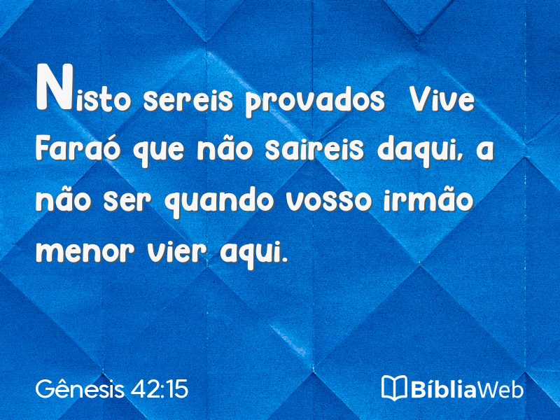 Gênesis 42:15 em imagem para compartilhar