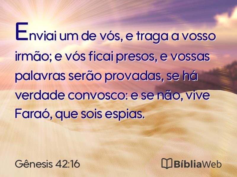 Gênesis 42:16 em imagem para compartilhar