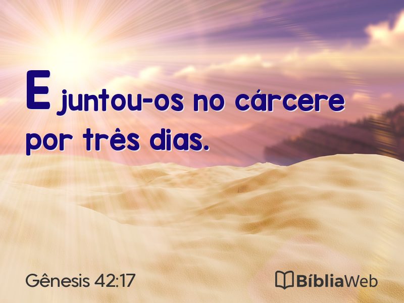 Gênesis 42:17 em imagem para compartilhar
