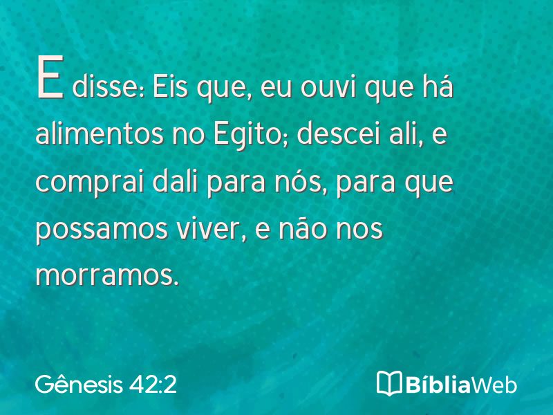 Gênesis 42:2 em imagem para compartilhar