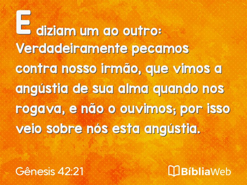 Gênesis 42:21 em imagem para compartilhar