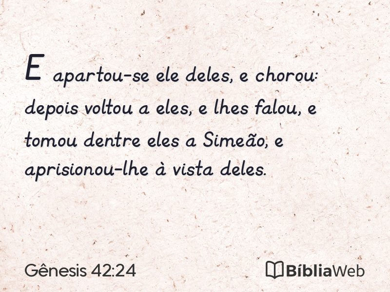 Gênesis 42:24 em imagem para compartilhar