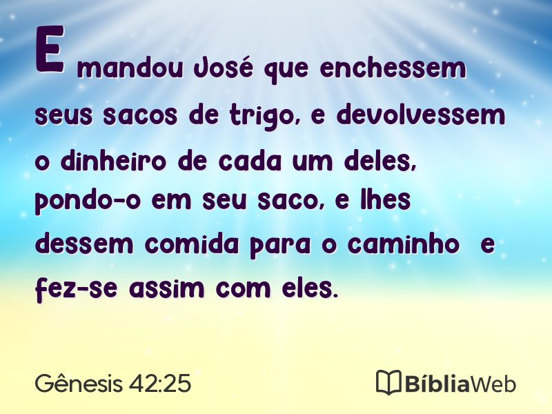 Gênesis 42:25 em imagem para compartilhar
