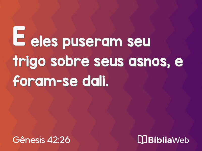 Gênesis 42:26 em imagem para compartilhar