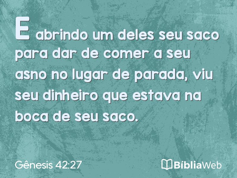 Gênesis 42:27 em imagem para compartilhar
