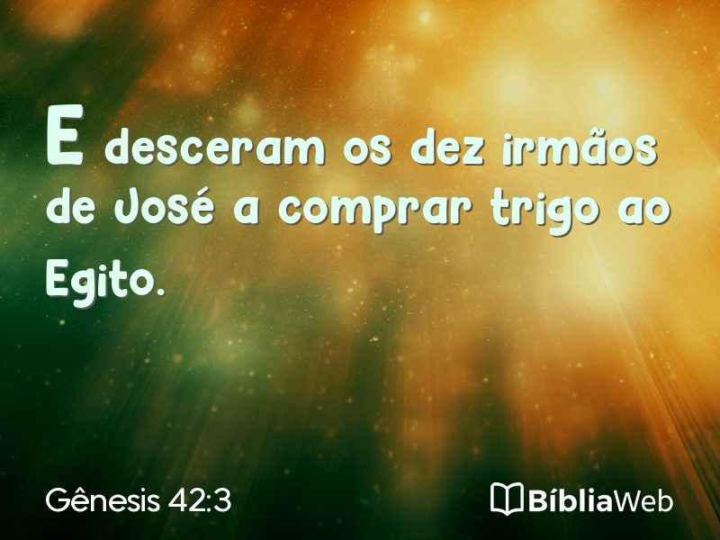 Gênesis 42:3 em imagem para compartilhar