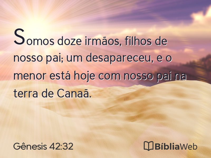 Gênesis 42:32 em imagem para compartilhar