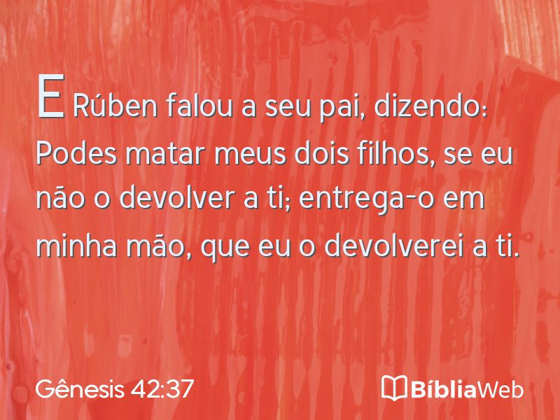 Gênesis 42:37 em imagem para compartilhar