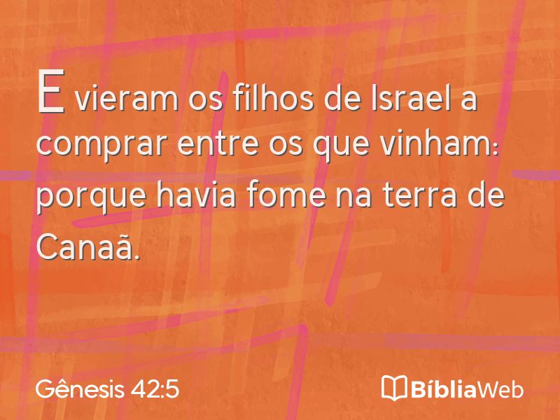 Gênesis 42:5 em imagem para compartilhar