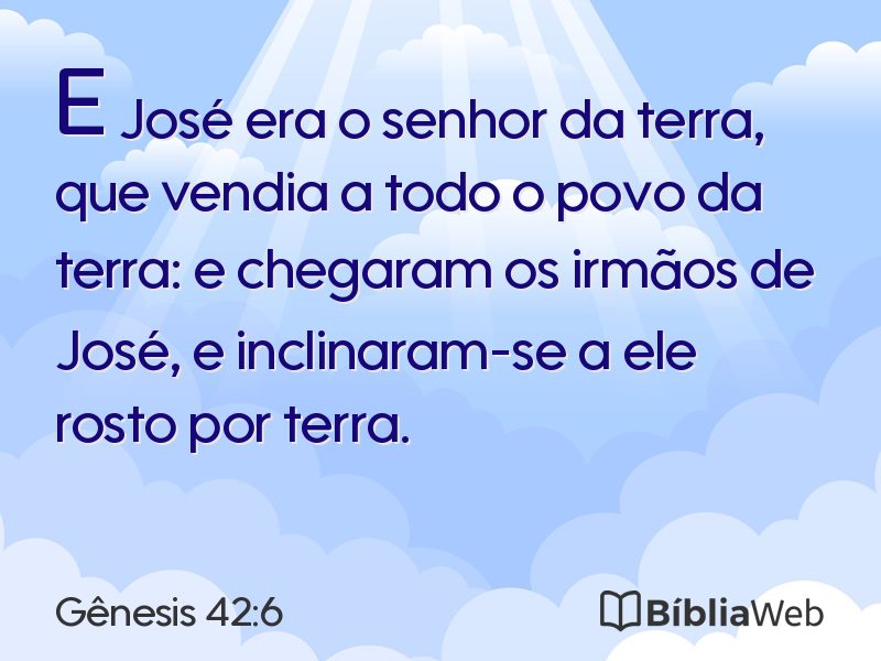 Gênesis 42:6 em imagem para compartilhar
