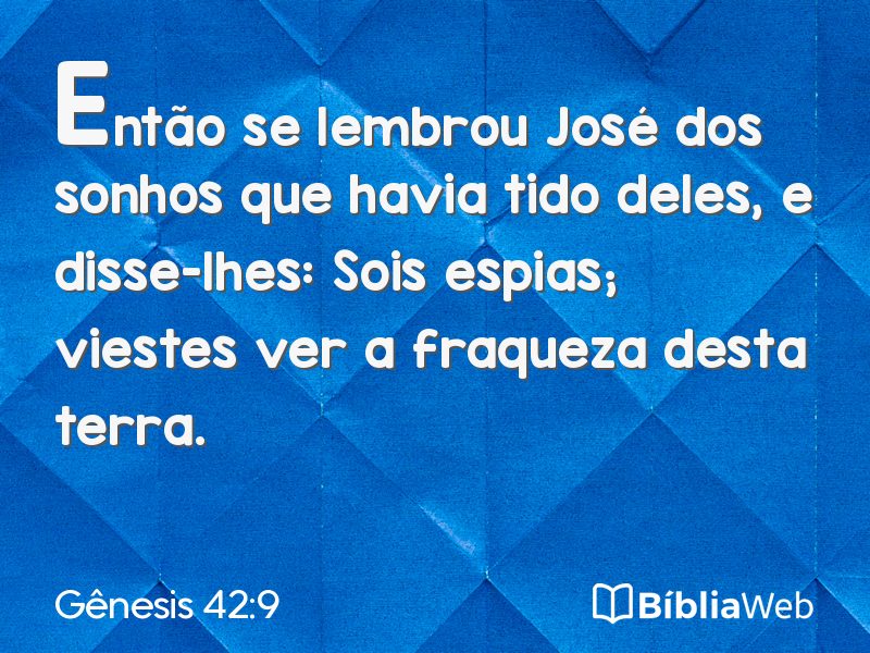 Gênesis 42:9 em imagem para compartilhar
