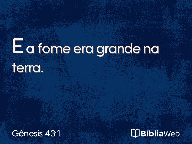 Gênesis 43:1 em imagem para compartilhar
