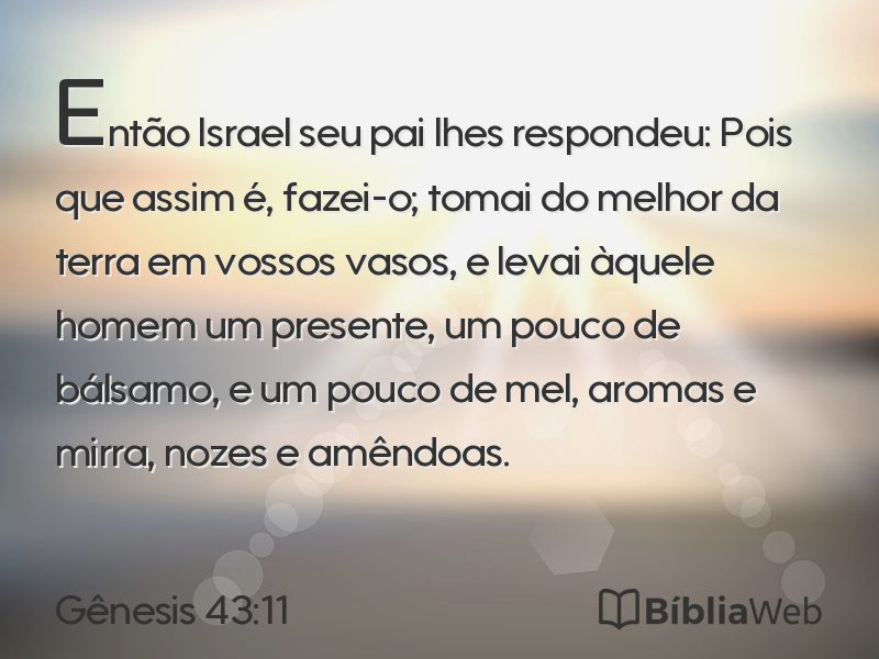 Gênesis 43:11 em imagem para compartilhar