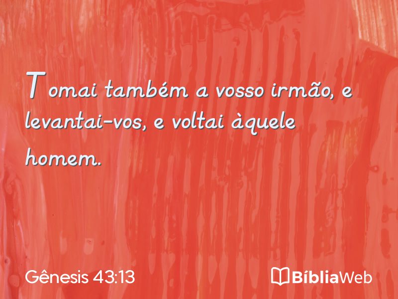 Gênesis 43:13 em imagem para compartilhar