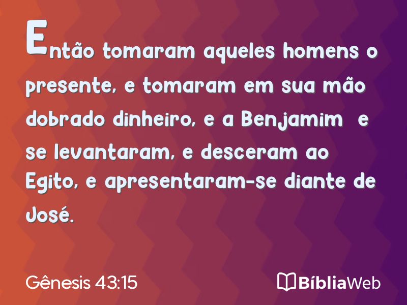 Gênesis 43:15 em imagem para compartilhar