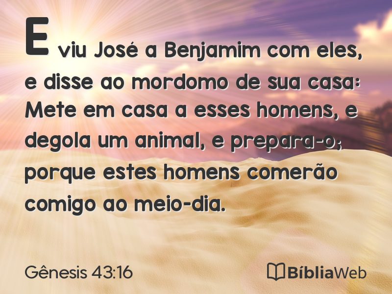 Gênesis 43:16 em imagem para compartilhar