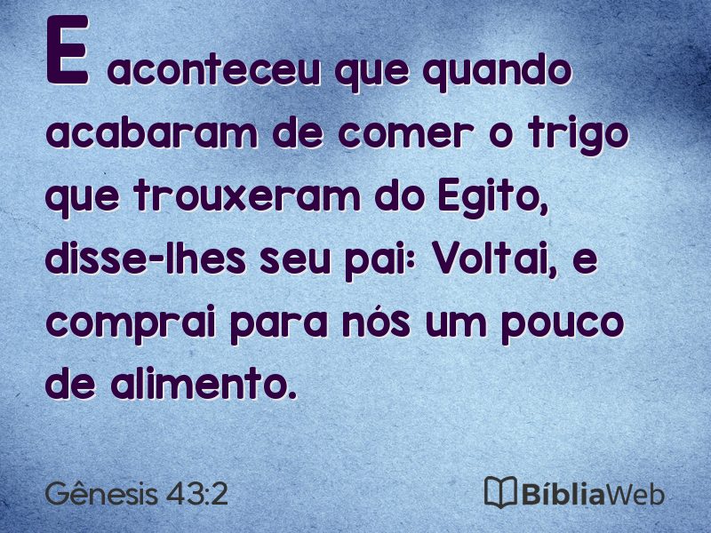 Gênesis 43:2 em imagem para compartilhar