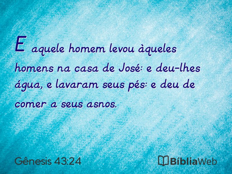 Gênesis 43:24 em imagem para compartilhar