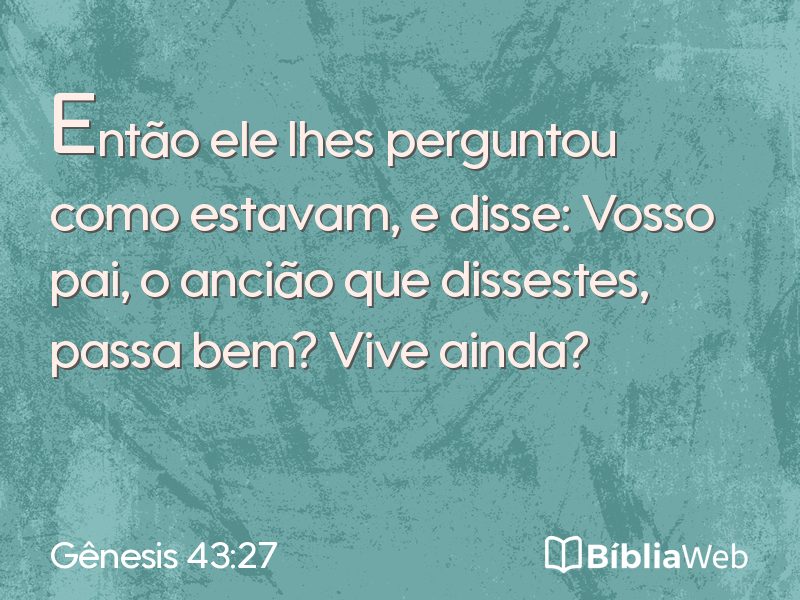 Gênesis 43:27 em imagem para compartilhar