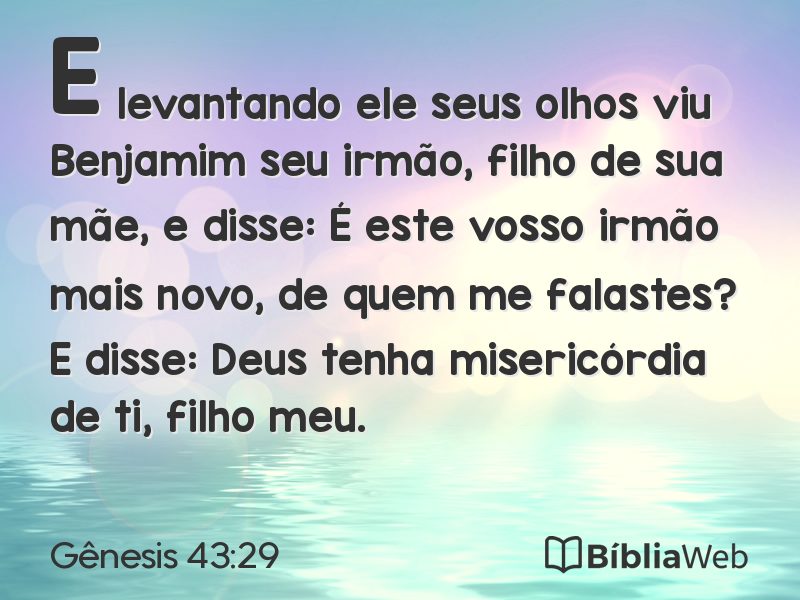 Gênesis 43:29 em imagem para compartilhar