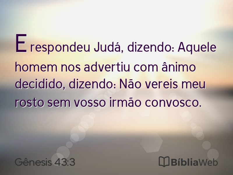 Gênesis 43:3 em imagem para compartilhar