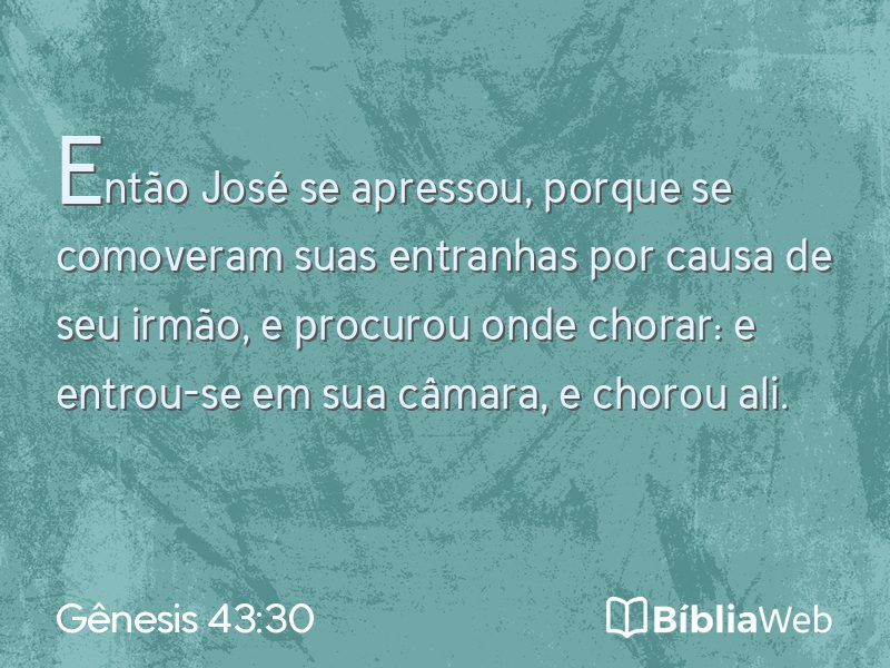 Gênesis 43:30 em imagem para compartilhar