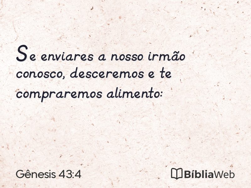 Gênesis 43:4 em imagem para compartilhar
