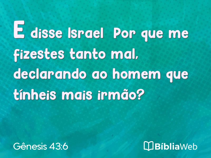 Gênesis 43:6 em imagem para compartilhar