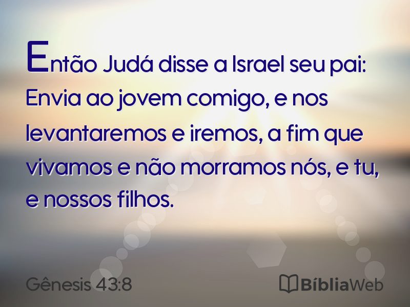 Gênesis 43:8 em imagem para compartilhar
