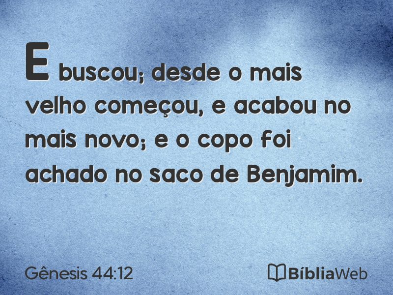 Gênesis 44:12 em imagem para compartilhar