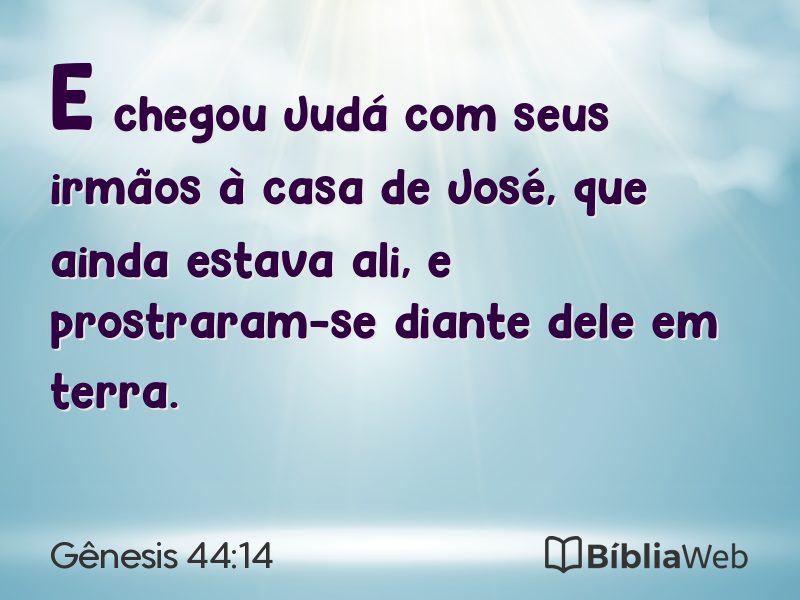 Gênesis 44:14 em imagem para compartilhar
