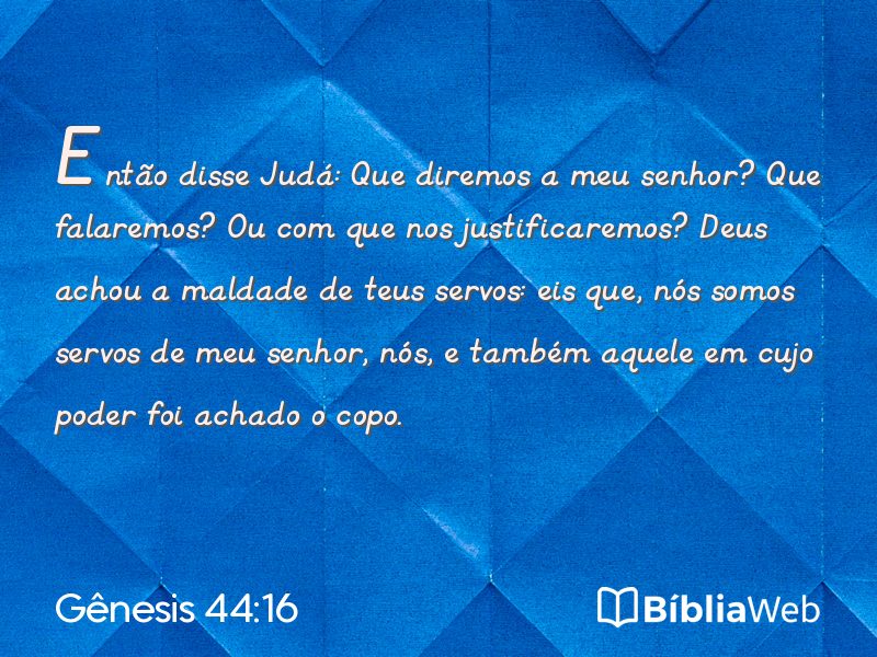 Gênesis 44:16 em imagem para compartilhar