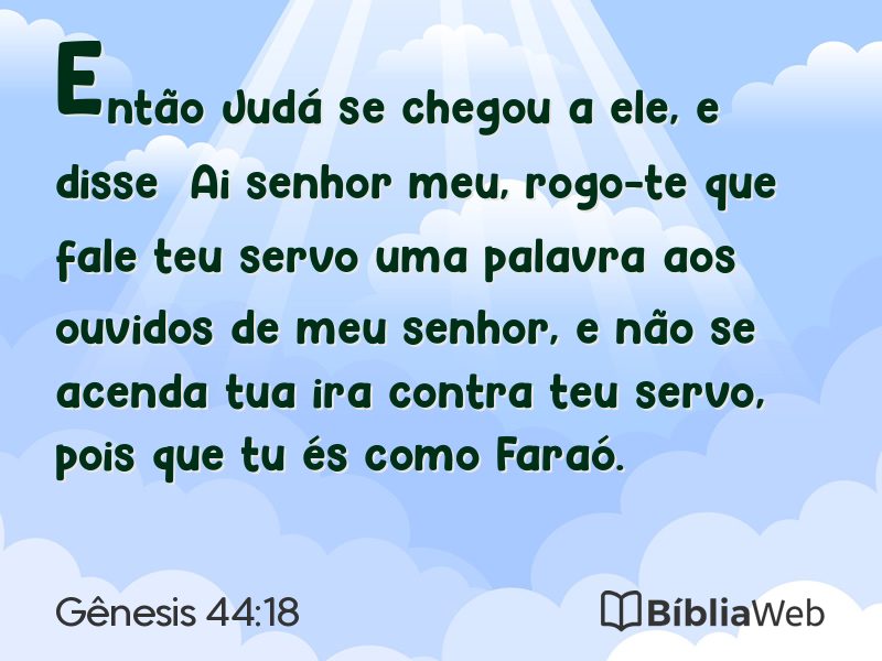Gênesis 44:18 em imagem para compartilhar