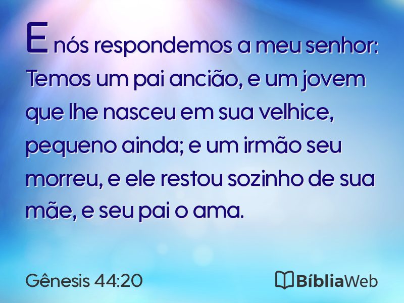 Gênesis 44:20 em imagem para compartilhar