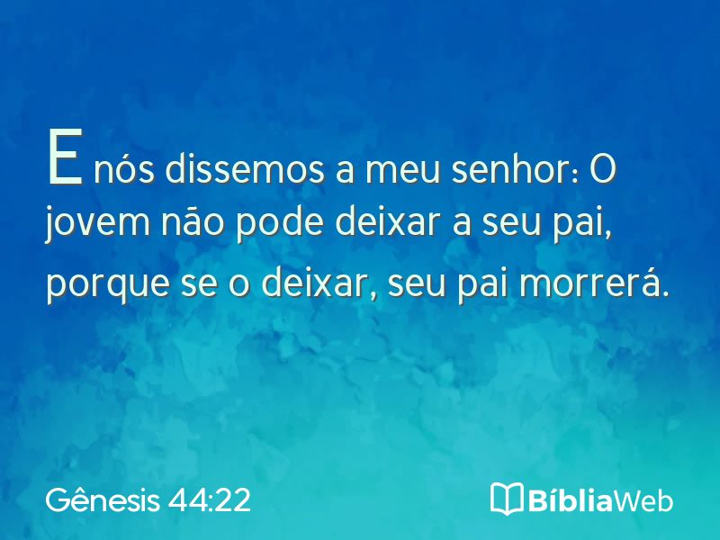 Gênesis 44:22 em imagem para compartilhar