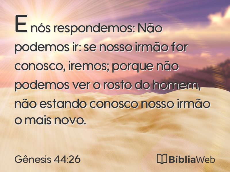 Gênesis 44:26 em imagem para compartilhar