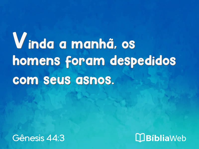 Gênesis 44:3 em imagem para compartilhar