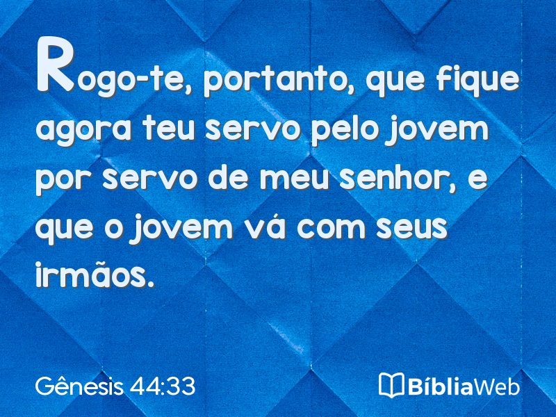 Gênesis 44:33 em imagem para compartilhar