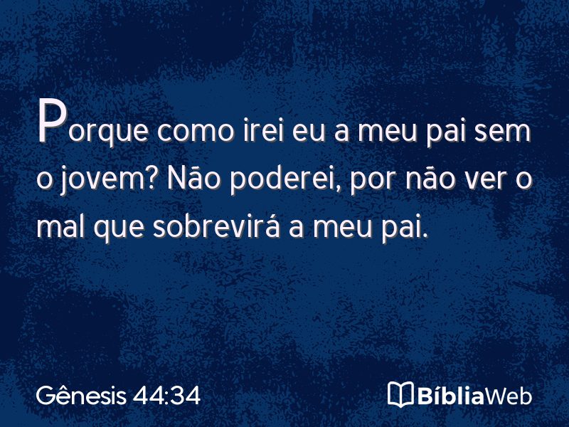 Gênesis 44:34 em imagem para compartilhar