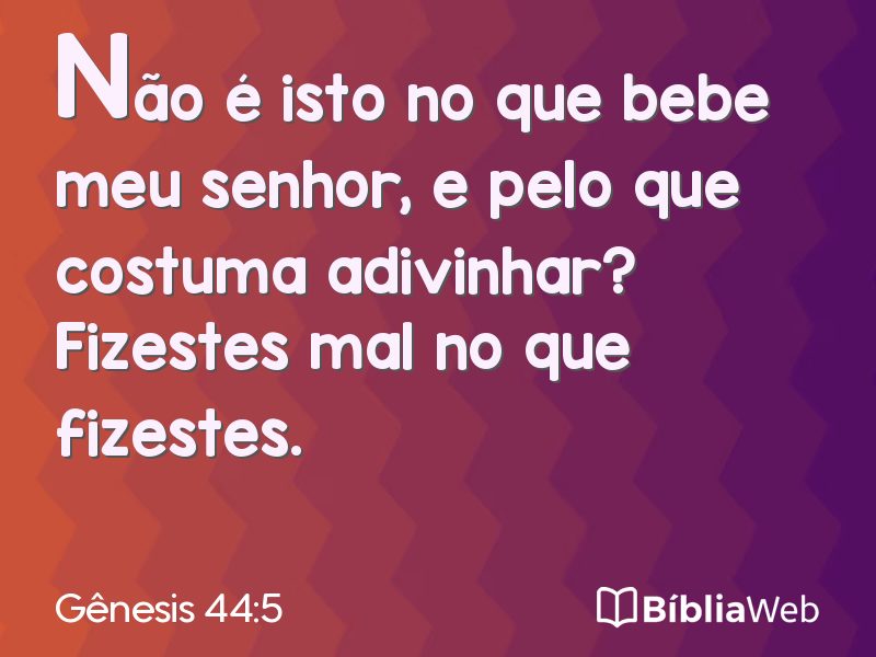 Gênesis 44:5 em imagem para compartilhar
