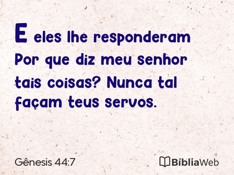Gênesis 44:7 em imagem para compartilhar