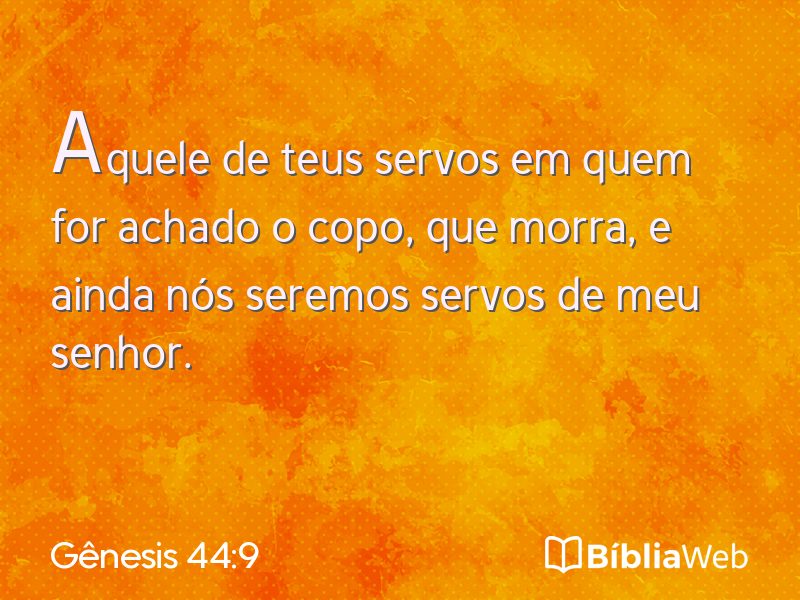 Gênesis 44:9 em imagem para compartilhar